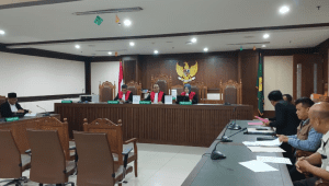 Sidang gugatan perdata terhadap Wapres Gibran Rakabuming Raka di PN Jakarta Pusat, Senin, 22/9/2025 | Syahrul Baihaqi/Forum Keadilan