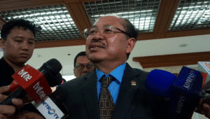 Ketua Komisi Yudisial (KY) Amzulian Rifai di Kompleks Parlemen, Senayan, Senin, 8/9/2025 | Novia Suhari/Forum Keadilan