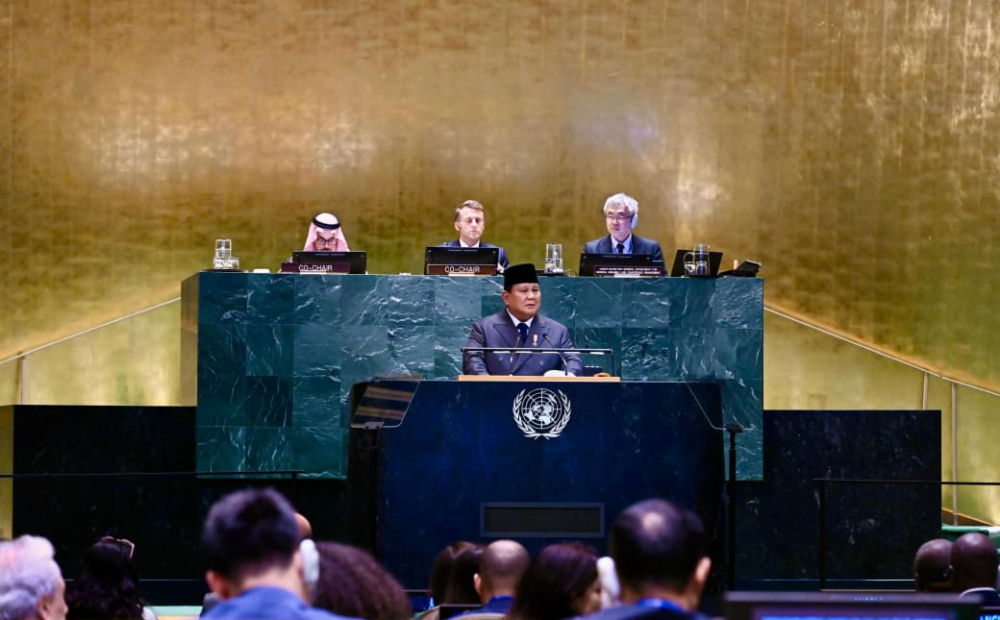 Pidato Lengkap Prabowo di KTT Palestina PBB