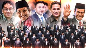 Menteri-menteri Kabinet Merah Putih | Ilustrasi Rahmat Fadjar Ghiffari/Forum Keadilan