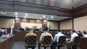 Sidang perdana 4 terdakwa kasus korupsi bbm pertamina di PN Jakpus, Kamis, 9/10/2025 | Syahrul Baihaqi/Forum Keadilan