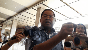 Wakil Ketua Umum Partai Golkar Idrus Marham saat menyambangi Kompleks Parlemen, Senayan, Jakarta, Selasa, 14/10/2025 | Novia Suhari/Forum Keadilan