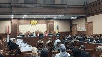 Sidang pembacaan tuntutan kepada sejumlah hakim dalam kasus suap vonis lepas minyak goreng di Pengadilan Tipikor Jakarta, Rabu, 29/10/2025 | Syahrul Baihaqi/Forum Keadilan