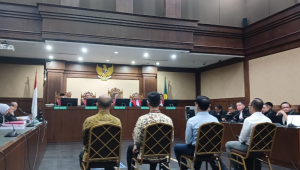 Sidang perdana 4 terdakwa kasus korupsi bbm pertamina di PN Jakpus, Kamis, 9/10/2025 | Syahrul Baihaqi/Forum Keadilan