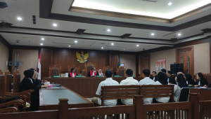 5 terdakwa kasus korupsi kredit fiktif BRI di Pengadilan Tipikor Jakarta, Jumat, 31/10/2025 | Syahrul Baihaqi/Forum Keadilan