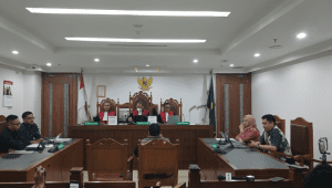 Sidang keberatan terkait penyitaan aset yang diajukan Sandra Dewi di Pengadilan Negeri Jakarta Pusat (PN Jakpus), Jumat, 24/10/2025 | Syahrul Baihaqi/Forum Keadilan