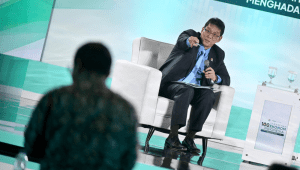 Menteri Keuangan (Menkeu) Purbaya Yudhi Sadewa, pada Acara Sarasehan 100 Ekonom Indonesia 2025 di Jakarta pada Selasa, 28/10/2025. | Dok Kementerian Keuangan RI