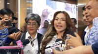 Selebgram Lisa Mariana di Bareskrim Polri, Jumat, 24/10/2025 | Ari Kurniansyah/Forum Keadilan