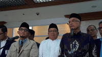 Ketua Komisi VIII DPR RI Marwan Dasopang (paling kanan) di Kompleks Parlemen, Senayan, Jakarta, Rabu, 29/10/2025 | Novia Suhari/Forum Keadilan