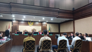 Sidang perdana 4 terdakwa kasus korupsi bbm pertamina di PN Jakpus, Kamis, 9/10/2025 | Syahrul Baihaqi/Forum Keadilan