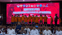 Konferensi pers pengungkapan kasus peredaran gelap narkoba periode Januari hingga Oktober 2025 di Gedung Awaloedin Djamin, Bareskrim, Mabes Polri, Rabu 22/10/2025 | Ari Kurniansyah/Forum Keadilan