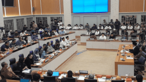 Audiensi antara KPI, Komdigi, Himasal, DPR RI, di ruang rapat Komisi IV DPR RI, Jakarta, Kamis, 16/10/2025 | Novia Suhari/Forum Keadilan