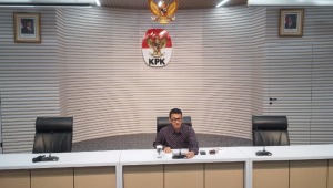 Juru Bicara KPK Budi Prasetyo di Gedung KPK, Kamis, 16/10/2025 | Muhammad Reza/Forum Keadilan