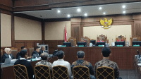 5 terdakwa korupsi minyak goreng di Pengadilan Tipikor Jakarta, Rabu, 22/10/2025 | Syahrul Baihaqi/Forum Keadilan