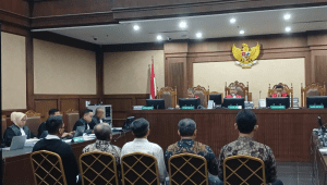 5 terdakwa korupsi minyak goreng di Pengadilan Tipikor Jakarta, Rabu, 22/10/2025 | Syahrul Baihaqi/Forum Keadilan
