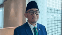 Wakil Menteri Haji (Wamenhaj) Dahnil Anzar Simanjuntak di Kompleks Parlemen, Senayan, Jakarta, Senin, 27/10/2025 | Novia Suhari/Forum Keadilan