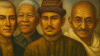 Thomas Jefferson, Mahatma Gandhi, Sultan Iskandar Muda, dan Nelson Mandela | Rahmad Fadjar Ghiffari/Forum Keadilan