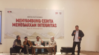 Plt Deputi Penindakan dan Eksekusi KPK Asep Guntur Rahayu dalam acara media gathering di Pancawati, Bogor, Selasa, 18/11/2025 | Muhammad Reza/Forum Keadilan