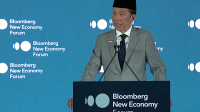 Presiden ke-7 RI Joko Widodo (Jokowi) di Bloomberg New Economy Forum 2025 di Singapura, Jumat, 21/11/2025. | YouTube Bloomberg New Economy