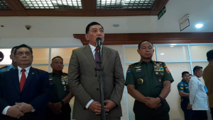 Menteri Pertahanan Sjafrie Sjamsoedin menegaskan bahwa pemerintah mulai memperkuat pengamanan instalasi strategis nasional, khususnya kilang dan terminal yang dimiliki Pertamina | Novia Suhari/ Forum Keadilan