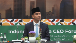 Wakil Presiden Gibran Rakabuming Raka saat berpidato di Indonesia-Africa CEO Forum di Johannesburg, pada Jumat, 21/11/2025 waktu setempat | YouTube Wakil Presiden Republik Indonesia