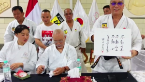 Ketua Umum PP Institut Karate-Do Indonesia (INKAI) Laksda TNI Dr. Ivan Yulivan (paling kanan) | Ist