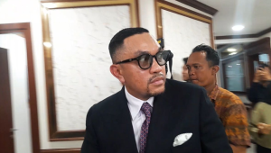 Ahmad Sahroni saat menghadiri sidang etik MKD, di Kompleks Parlemen, Senayan, Jakarta, Rabu, 5/11/2025 | Novia Suhari/Forum Keadilan