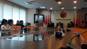 VISI saat Audiensi dengan Fraksi PDIP DPR RI Terkait dengan kelanjutan pembahasan UU Hak Cipta, Jakarta, di Kompleks Parlemen, Senayan, Senin, 10/11/2025 | Novia Suhari/Forum Keadilan