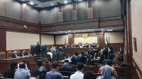 Sidang pemeriksaan saksi kasus dugaan korupsi tata kelola minyak mentah Pertamina di Pengadilan Tipikor Jakarta, Senin, 10/11/2025 | Syahrul Baihaqi/Forum Keadilan