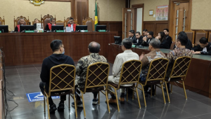 Sidang lanjutan kasus suap hakim dalam vonis lepas perkara ekspor migor di Pengadilan Tipikor Jakarta, Rabu, 12/11/2025 | Syahrul Baihaqi/Forum Keadilan