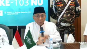 Ketua Umum Pengurus Besar Nahdlatul Ulama (PBNU) Yahya Cholil Staquf atau Gus Yahya dalam konferensi pers di Jakarta, Rabu, 26/11/ 2025 | Ist