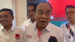 Ketua Umum relawan Pro Jokowi (Projo) Budi Arie Setiadi di Puri Agung Grand Sahid Jaya Hotel, Jakarta, Sabtu, 1/11/2025 | Novia Suhari/Forum Keadilan