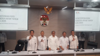 Konferensi pers capaian kinerja akhir tahun yang digelar di Gedung KPK, Kuningan, Jakarta Selatan, Senin, 22/12/2025 | Muhammad Reza/Forum Keadilan