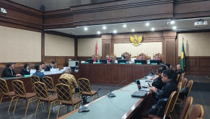 Sidang tuntutan dalam kasus dugaan korupsi jual beli gas di ruang sidang Pengadilan Tindak Pidana Korupsi (Tipikor) Jakarta, Selasa, 23/12/2025 | Syahrul Baihaqi/Forum Keadilan