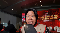 Mantan Menteri Sosial sekaligus Ketua DPP PDI Perjuangan Bidang Penanganan Bencana Tri Rismaharini, di Jakarta Timur, Jumat, 19/12/2025 | Novia Suhari/Forum Keadilan