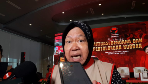 Mantan Menteri Sosial sekaligus Ketua DPP PDI Perjuangan Bidang Penanganan Bencana Tri Rismaharini, di Jakarta Timur, Jumat, 19/12/2025 | Novia Suhari/Forum Keadilan