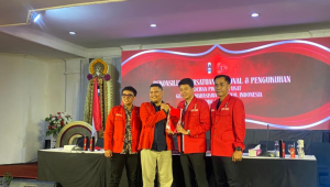Dewan Pimpinan Pusat Gerakan Mahasiswa Nasional Indonesia (DPP GMNI) resmi mengukuhkan kepengurusan Periode 2025–2028 dalam agenda nasional yang digelar di Denpasar, Bali, Selasa, 16/12/2025. | Ist