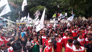 Ratusan Massa Geruduk Gedung KPK, Jakarta Selatan, Selasa, 9/12/2025 | Muhammad Reza/Forum Keadilan