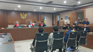 Sidang putusan sela Direktur Eksekutif Lokataru Foundation Delpedro Marhaen Rismansyah dan kawan-kawan di PN Jakpus, Kamis, 8/1/2026 | Syahrul Baihaqi/Forum Keadilan