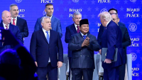 Presiden Prabowo Subianto menandatangani Piagam Dewan Perdamaian untuk Gaza yang diprakarsai oleh Presiden Amerika Serikat Donald Trump, bersama para pemimpin negara lainnya di Davos, Swiss, Senin, 19/1/2026 | Instagram @presidenrepublikindonesia