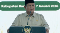 Presiden Prabowo Subianto di Panen Raya dan Pengumuman Swasembada Pangan, Kabupaten Karawang, hari ini, Rabu, 7/1/2026. | YouTube Sekretariat Presiden