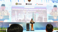 Presiden Prabowo Subianto meresmikan Infrastruktur Energi Terintegrasi Pertamina RDMP Balikpapan, Kalimantan Timur, pada Senin, 12/1/2026. | Dok BPMI Setpres/Cahyo