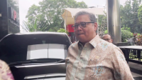 Menteri Koordinator Bidang Perekonomian Airlangga Hartarto di KPK, Jakarta, Rabu, 14/1/2026 | Muhammad Reza/Forum Keadilan