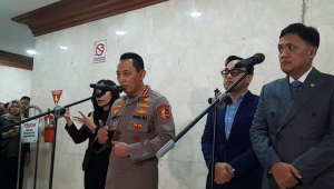 Kapolri Jenderal Listyo Sigit Prabowo, di Kompleks Parlemen, Senayan, Jakarta, Senin, 26/1/2026 | Novia Suhari/Forum Keadilan