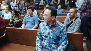 Eks Komisaris Utama (Komut) Pertamina periode 2019-2024 Basuki Tjahaja Purnama atau Ahok di sidang anak Riza Chalid di Pengadilan Tipikor Jakarta, Selasa, 27/1/2026 | Syahrul Baihaqi/Forum Keadilan