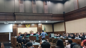 Eks Komisaris Utama (Komut) Pertamina periode 2019-2024 Basuki Tjahaja Purnama atau Ahok di sidang anak Riza Chalid di Pengadilan Tipikor Jakarta, Selasa, 27/1/2026 | Syahrul Baihaqi/Forum Keadilan
