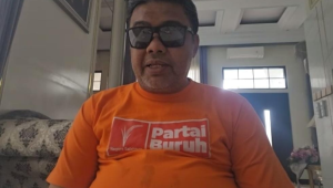 Presiden Konfederasi Serikat Pekerja Indonesia (KSPI) sekaligus Presiden Partai Buruh Said Iqbal dalam konferensi pers, Jumat, 2/1/2026 | Novia Suhari/Forum Keadilan