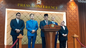 Ketua MPR RI Ahmad Muzani beserta jajaran Wakil Ketua MPR RI, di Kompleks Parlemen, Senayan, Jakarta, Rabu, 22/1/2026 | Novia Suhari/Forum Keadilan