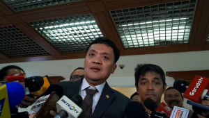 Ketua Komisi III DPR RI Habiburokhman, bersama dengan Hogi Minaya, di Kompleks Parlemen, Senayan, Jakarta, Rabu, 28/1/2026 | Novia Suhari/Forum Keadilan