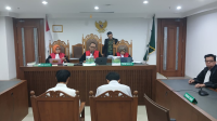 Dua terdakwa kasus demonstrasi Agustus tahun 2025 di Pengadilan Negeri Jakarta Pusat, Kamis, 29/1/2026 | Syahrul Baihaqi/Forum Keadilan